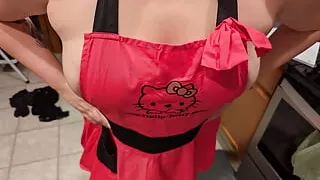 Nude Hot Wife Holiday Baking Teasing Locked up Cuck