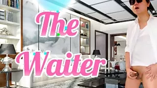 A young guy eat in a restaurant where he saw a handsome waiter that he had sex later on.