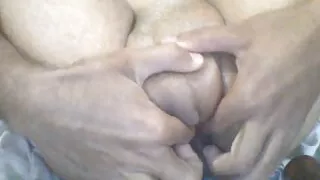 I put dick inside my ass part 1,,,Self fuck penis and balls inside ass until I cum in own ass