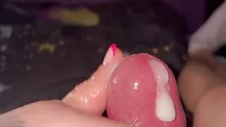 Amateur handjob nice cum