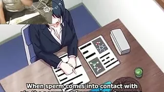 Redhead hentai with big tits gets a crempie wearing erotic lingerie part 2