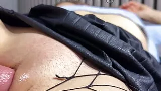 wake up fuck pussy milf closeup and creampie cum inside