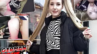 German Scout - Big Dick Anal Sex Casting for Pigtails Teen Crystal White