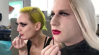 Male to Female Makeover - Mascara, Lashes, and Lipstick