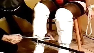 Tied up girl gets tormented by her master