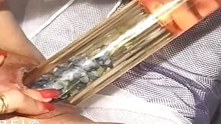 DVD Blonde milf in her extreme insertion solo game