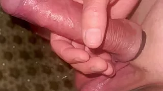 Emptying my saggy sacks.