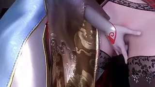 3D two sexy coplay babe leasbians have hardcore sex