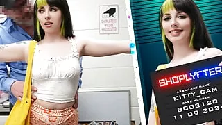 Shoplyfter - Cute Green-Haired Thief Gets Caught and Pounded by the Security Officer