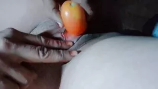 Hot beautiful girl is masturbating with her finger with her finger completely naked with her pussy very comfortably