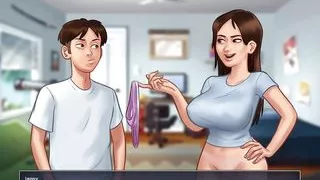 lick stepsis pussy in my room, stepsis masturbate in my room, summer time saga jenny,