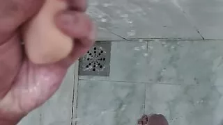 A Very Horny Man Cum In The Shower
