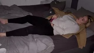 Masturbation multiple orgasms clitoris rubbing satisfyer vibrator orgasm fingering wet pussy blonde trembling twitch moaning