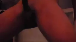 Hot and horny latino teen jerks off his slimy dick hard in dark bedroom