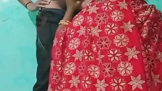Bhabhi shaken her man's cock with her hand and stood up and kissed desi Indian