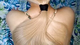 Cumshot compilation of blonde asian slut