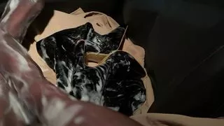 Huge mess with my legs in boots and cumshot