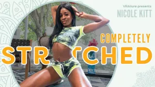 Completely Stretched - Busty Ebony darling Fucking Dildo Solo