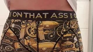 Skinny Boy with Big Cook Piss and Jerks off Until He Cum