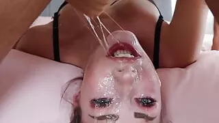 Sloppy Upside down Throat Fuck Balls Deep Facefucking