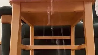 Pretty pussy Soaking the floor in squirt