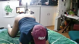Sexy Plays in Bed Showing His Beautiful Ass
