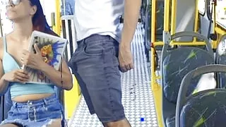 Schoolgirl gets fucked inside public transport