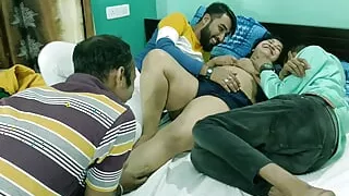 Three Friend Fucking One Beautiful Girl! With Clear Hindi audio