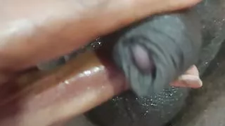 Horny girlfriend handjob to her boyfriend with oil