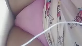 My girlfriend is masturbating her is narrow and red