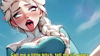 Elsa de frozen fazendo hentai joi punheta guided