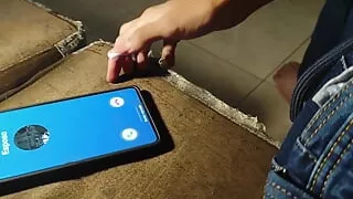 Part 2: Talking To Her Husband While Sucking Her Boss Cock. Gives Her Ass For A Promotion