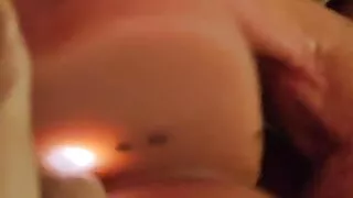 Play time with big dildo