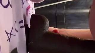 BBC slut sits down on a thick BBC Dick