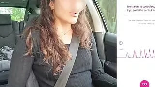 An unknown fan checks my lovense toy and makes me lose control of the car!