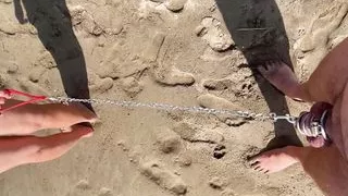 On the beach, I dominate my husband