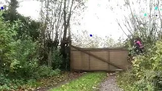 In a handyman outfit to fetch the mail