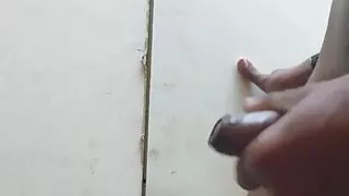 Cute teen boy jerking his dick nicely