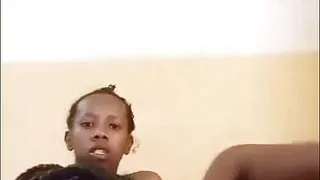 She caresses her neighbor's