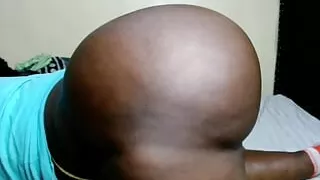 Side view of my Monster big black mega Ass