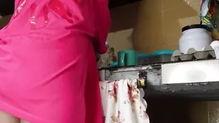 Homemade lesbian sex my stepdaughter lets me touch her pussy while I cook