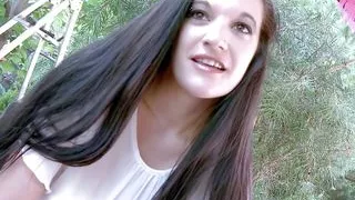 Sofa Sex with Skinny French Brunette Megan