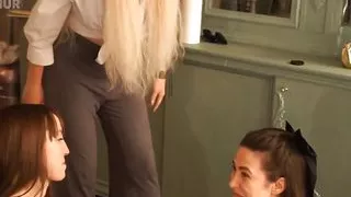 Jealous Wife Punished Sexy Maid with a Big Strapon