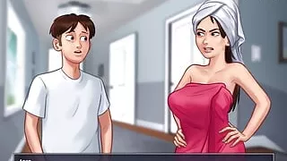 Summertime Saga - Anon Watched His Step-sister Nude Body While She Take Bath and Other Nude Girls