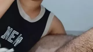 Big greedy mouth fucking cock with his insane blowjob