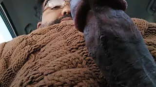 Sweater Daddy Nuts in His Car