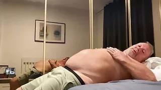 Daddy and me flip flopping.