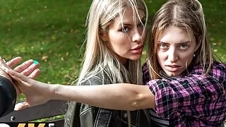 VIP4K. Hot and playful blonde Zlata Shine is cheating on her GF with a Big Boss