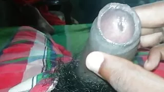 Dick handjob to stepson in the bedroom