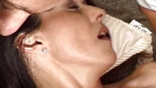 A petite Asian wife anal penetrated while her cucked husband watch